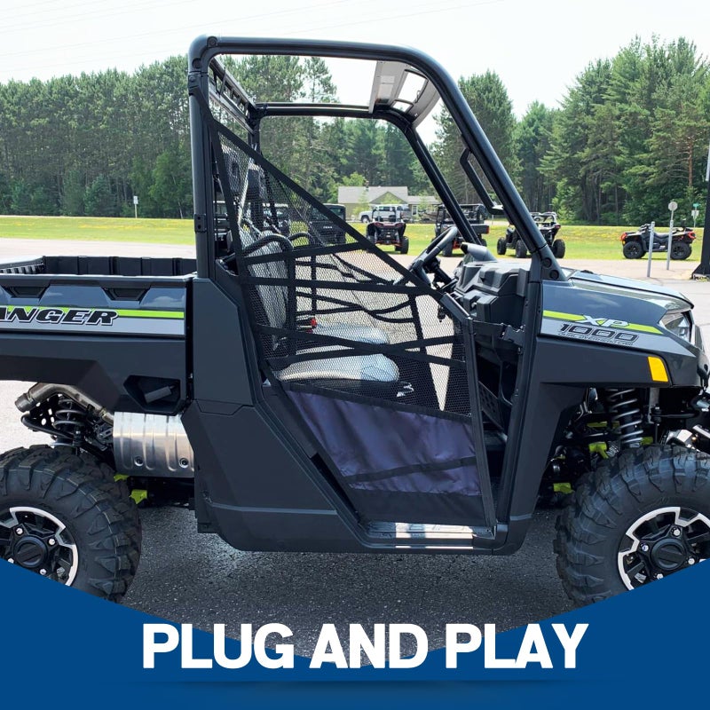 UNIGT 2 Pack Door Net Buckle Clip Compatible with 2016-2022 Polaris Ranger Crew 900 1000 XP Factory Mesh Door Side Safety Net Fastener 40mm Male Buckle Replace 5452505 - Image 4