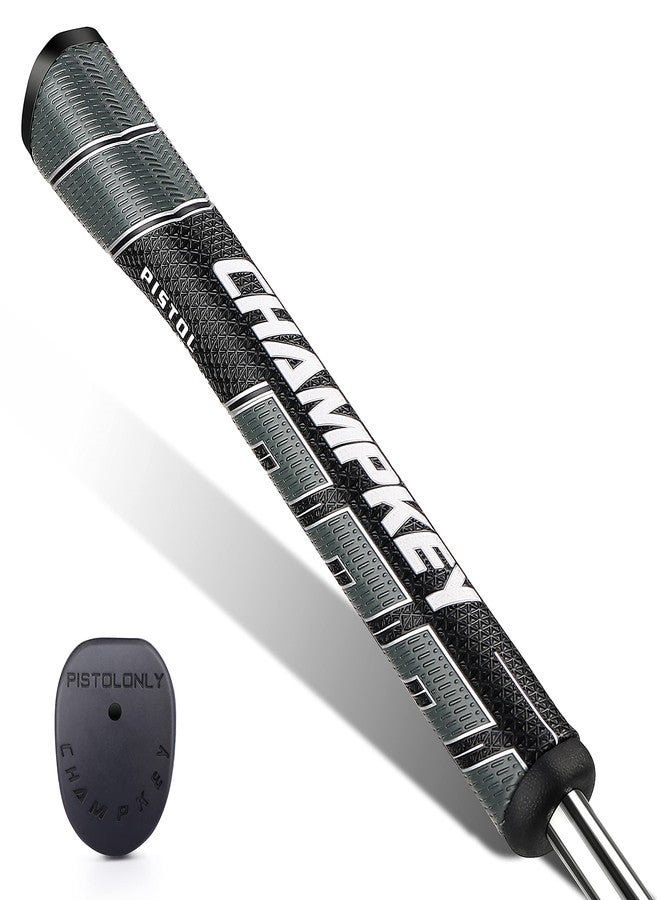 CHAMPKEY Premium Pistol Golf Putter Grip | Lightweight and Comfortable Golf Grips | Advanced Texture Control and High Feedback Golf Putter Grips(Gray, Standard) - Image 1