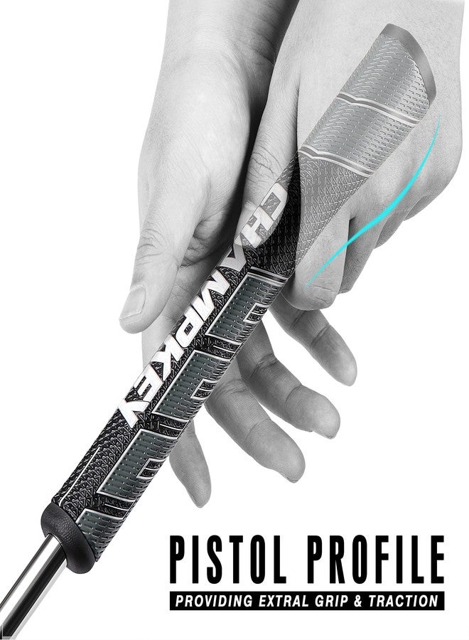CHAMPKEY Premium Pistol Golf Putter Grip | Lightweight and Comfortable Golf Grips | Advanced Texture Control and High Feedback Golf Putter Grips(Gray, Standard) - Image 2