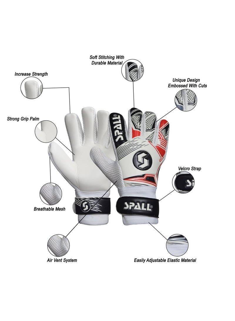 سبال قفازات حارس مرمى كرة القدم، قفازات احترافية غير قابلة للانزلاق لحارس المرمى، مع قبضة قوية وحماية، مسامية ومقاومة للاهتراء وقفازات حارس المرمى الواقية للشباب والكبار - Image 2
