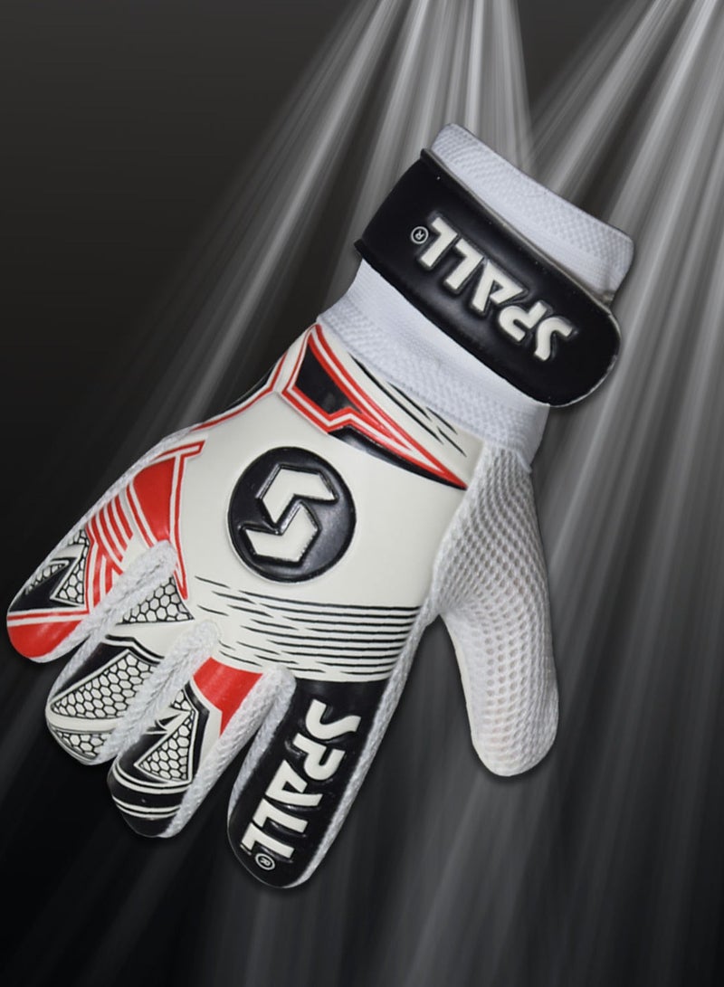 سبال قفازات حارس مرمى كرة القدم، قفازات احترافية غير قابلة للانزلاق لحارس المرمى، مع قبضة قوية وحماية، مسامية ومقاومة للاهتراء وقفازات حارس المرمى الواقية للشباب والكبار - Image 3