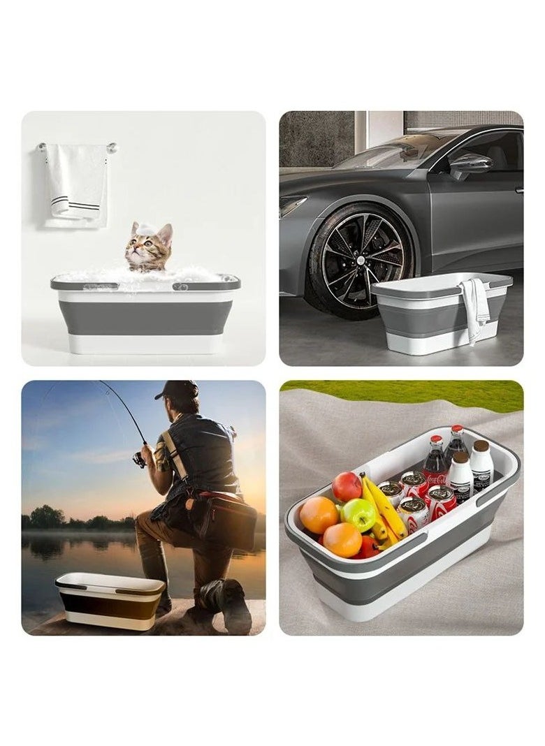 Generic - Collapsible Rectangular Silicone Bucket - Practical, Smart, and Space-Saving BA - Image 1