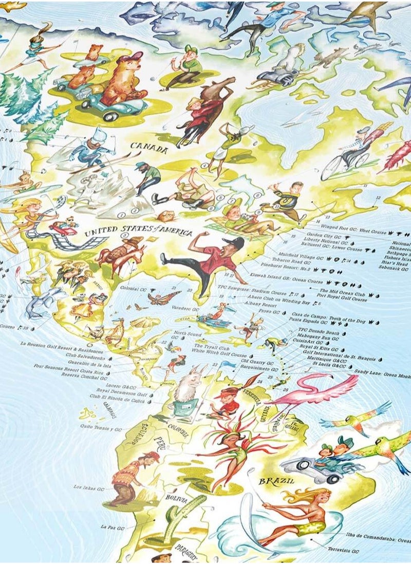Awesome Maps Awesome Maps - Golf Map Poster - 97.5x56cm  - Image 2