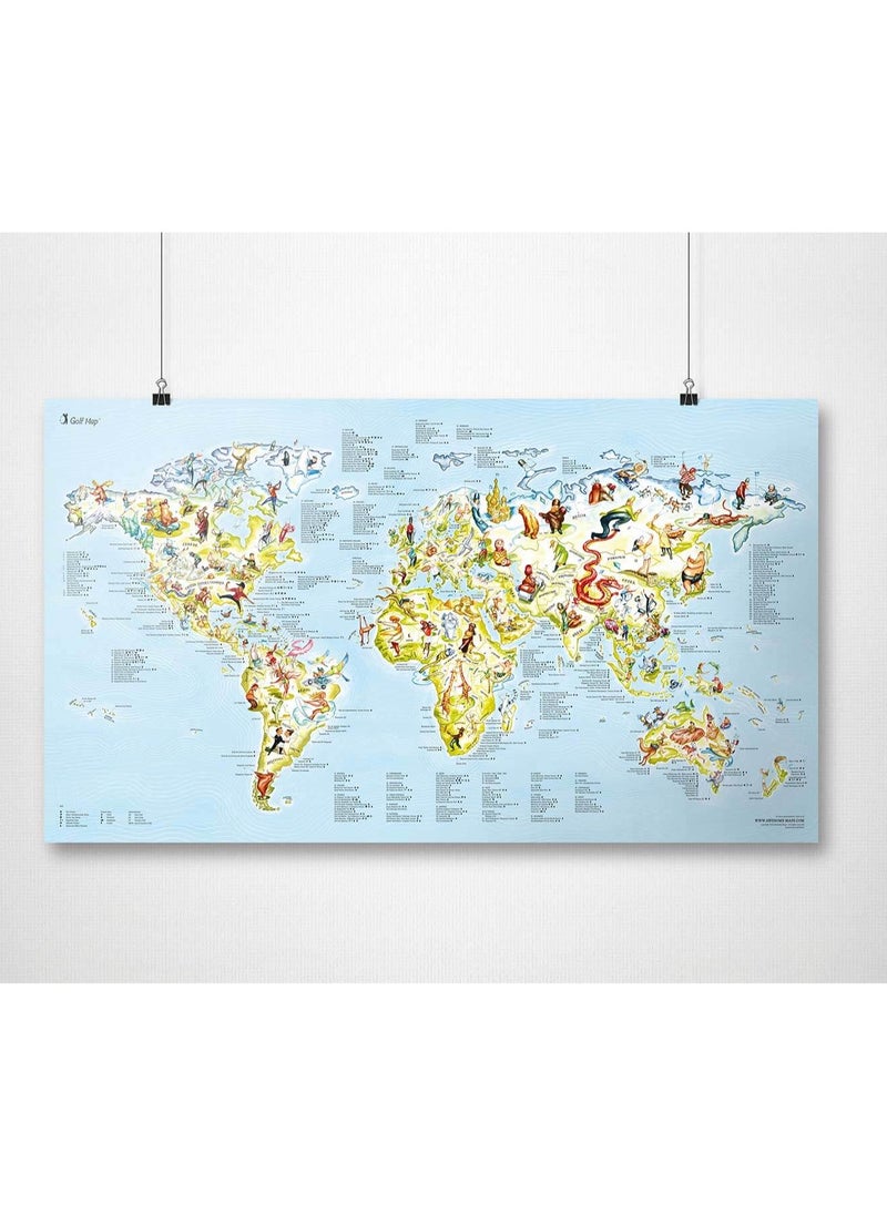 Awesome Maps Awesome Maps - Golf Map Poster - 97.5x56cm  - Image 4