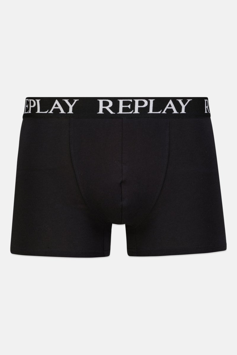 Replay Men 2 Pc Cotton Stretch Trunks, Blue  - Image 5