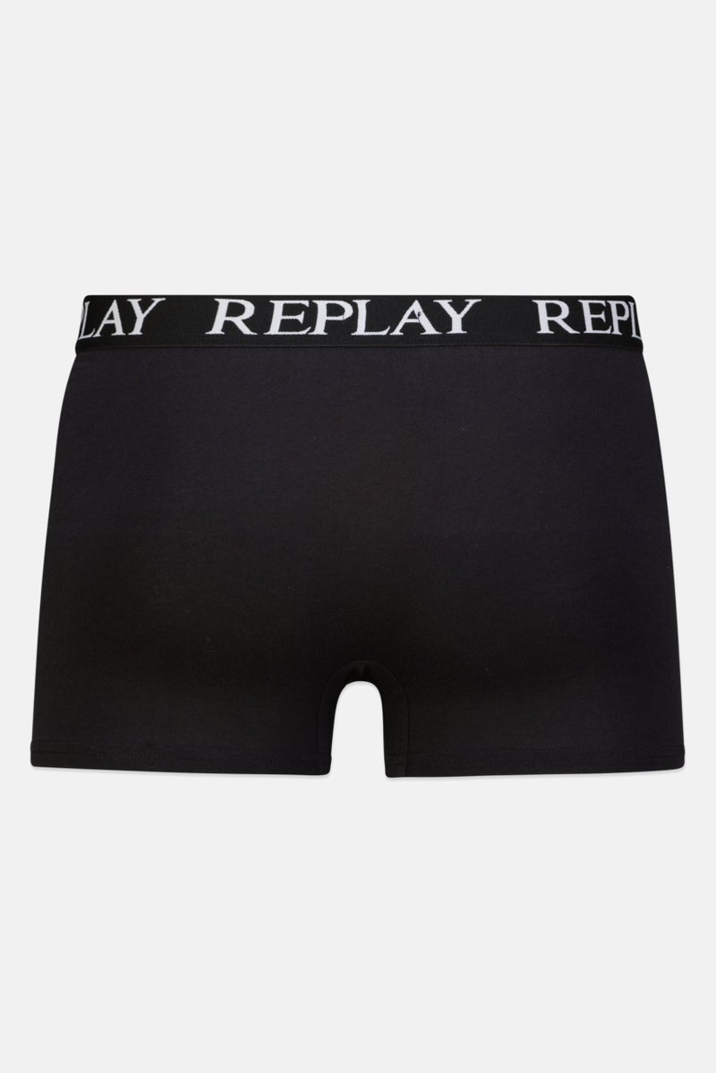 Replay Men 2 Pc Cotton Stretch Trunks, Blue  - Image 3