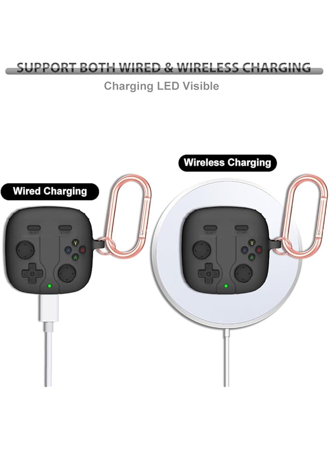 إيروريكس غطاء حماية لسماعات هواوي فري بادز Se 2، جراب رائع على شكل وحدة تحكم ألعاب الفيديو، جراب ناعم من السيليكون المقاوم للخدش والصدمات مع سلسلة مفاتيح لجراب هواوي فري بادز Se 2 - Image 5