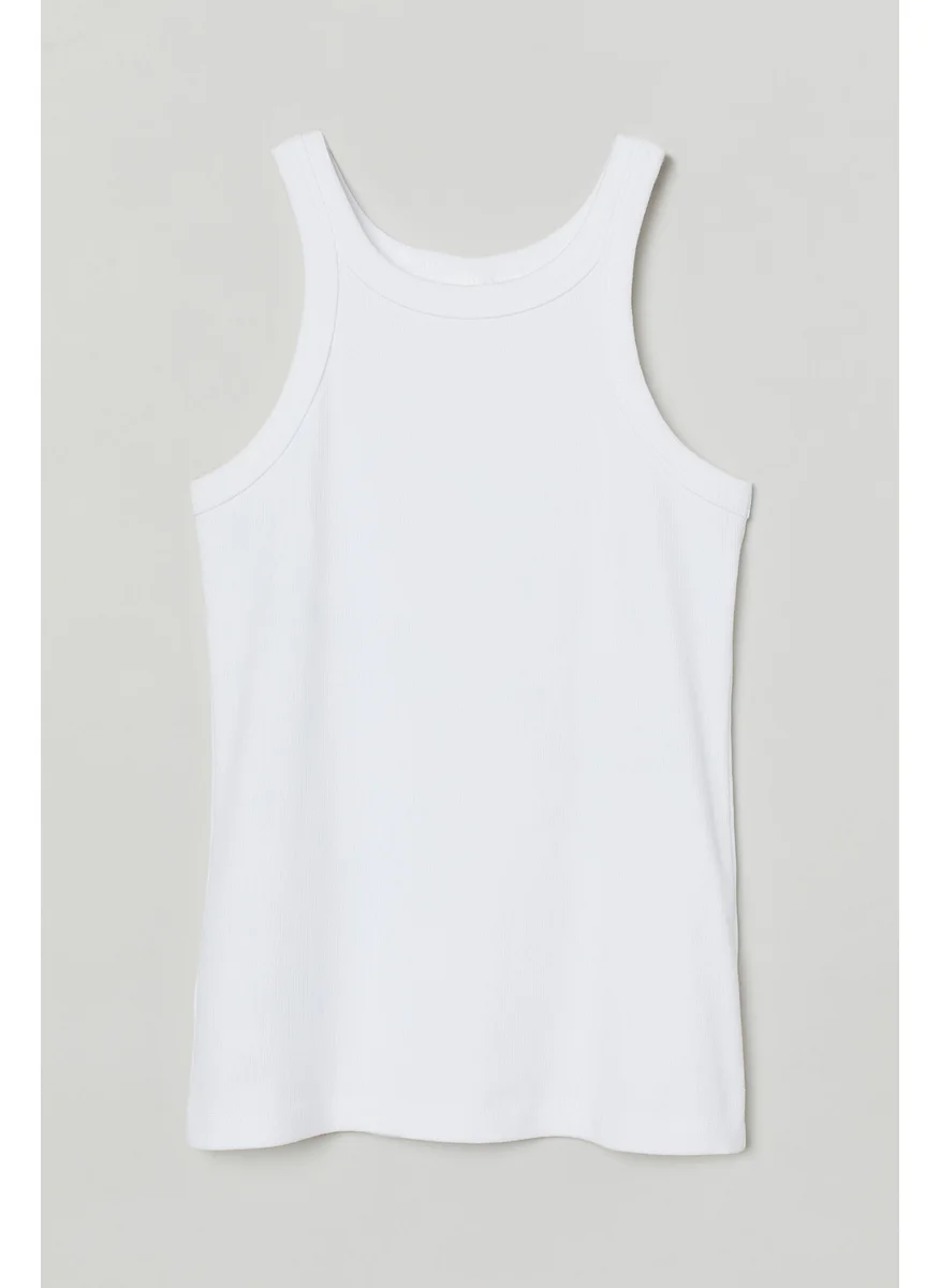 H&M Ribbed Knitted Tank Top