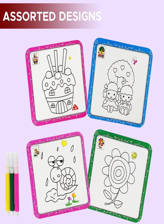 NHR Sketch Coloring and Jigsaw Puzzle with 3 Sketch Colours for Kids, Assorted 4 Design, Educational Creative Activity Set for Toddlers, Preschool (Set of 4) - Image 5