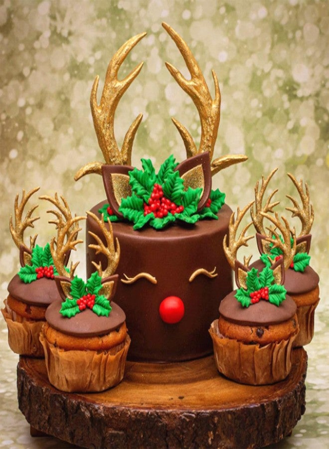 Caregene 3D Deer Silicone Fondant Mold Antlers Cake Decoration Mold for Christmas Party Cupcake Topper Resin Clay - Image 4
