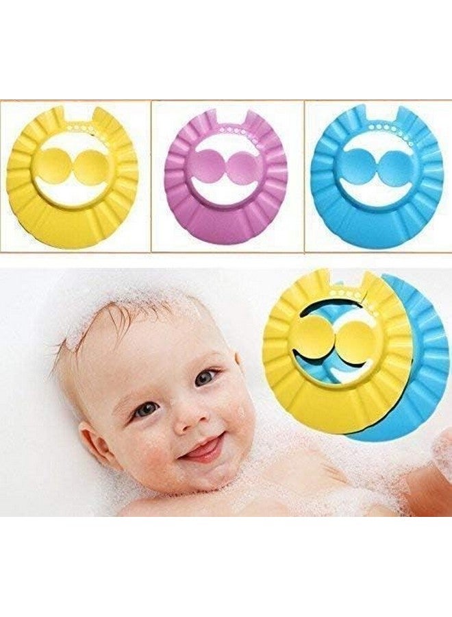 grevena Grevena Adjustable Safe Soft Bathing Baby Shower Cap Wash Hair for Children Baby Eye Ear Protector (Multicolor)  - Image 3