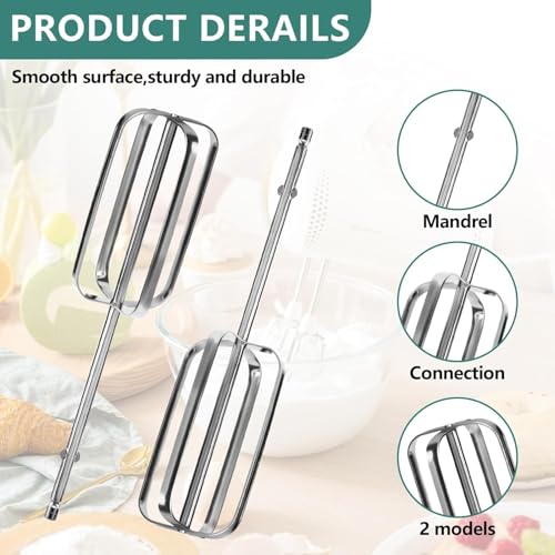 Antrys Hand Mixer Beaters Attachments Compatible with Hamilton Beach Hand Mixers 62682RZ, 62692, 62695V, 64699, Durable Replacement Mixer Whisk Parts for Hamilton Beach Hand Mixer Beaters -2 Pack - Image 2