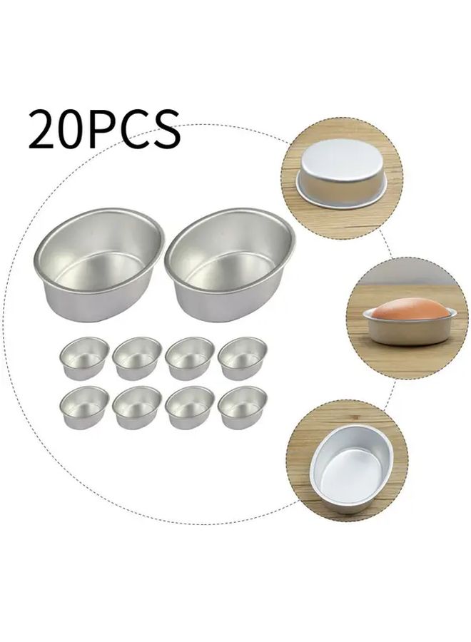 20pcs Baking Dishes For Oven Flan Tart Molds Pans - Image 1