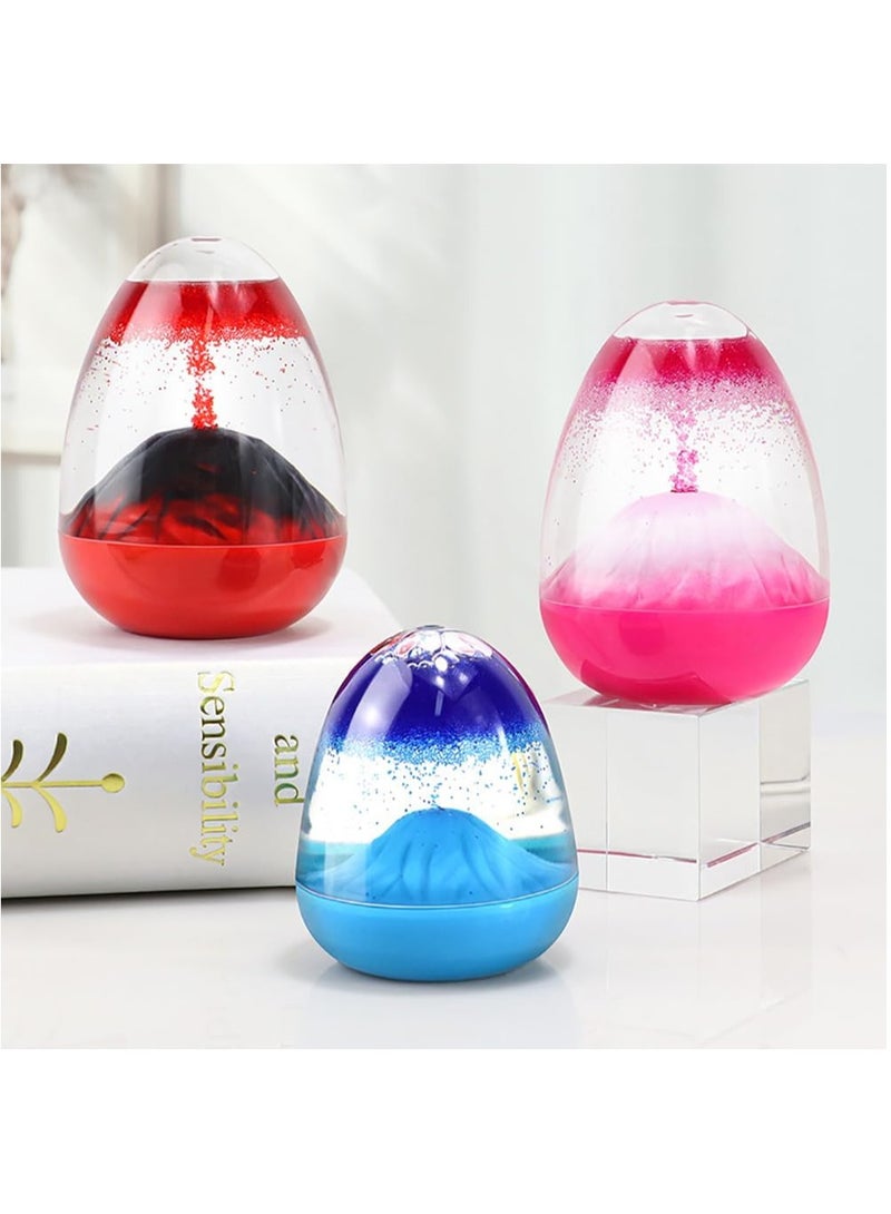 Rubik Bubbly Volcano Desk Fidget Toy for Home Office Desktop Decoration, Motion Bubble from The Bottom up to Erupt Imitation Volcanic (Blue)  - Image 2