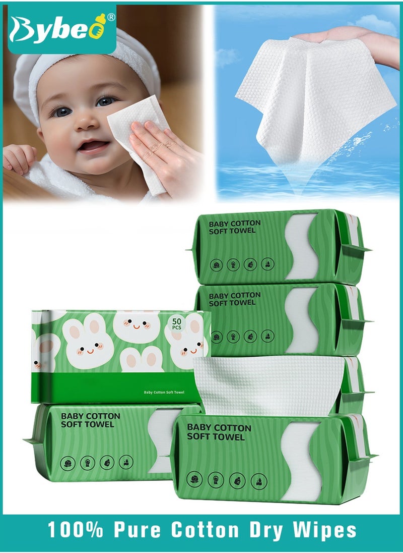 6 Packs Baby Cotton Tissue, Soft Baby Dry Wipe, Wet and Dry Use, Infant Cotton Towel, Made of Pure Cotton, 300 Count Unscented Disposable Facial Cotton Tissues for Baby Sensitive Skin - pzsku/Z72C708B36DE5654B10F2Z/45/_/1721890966/3b7b9c9c-01d2-41df-9efd-0fbcb062f61d