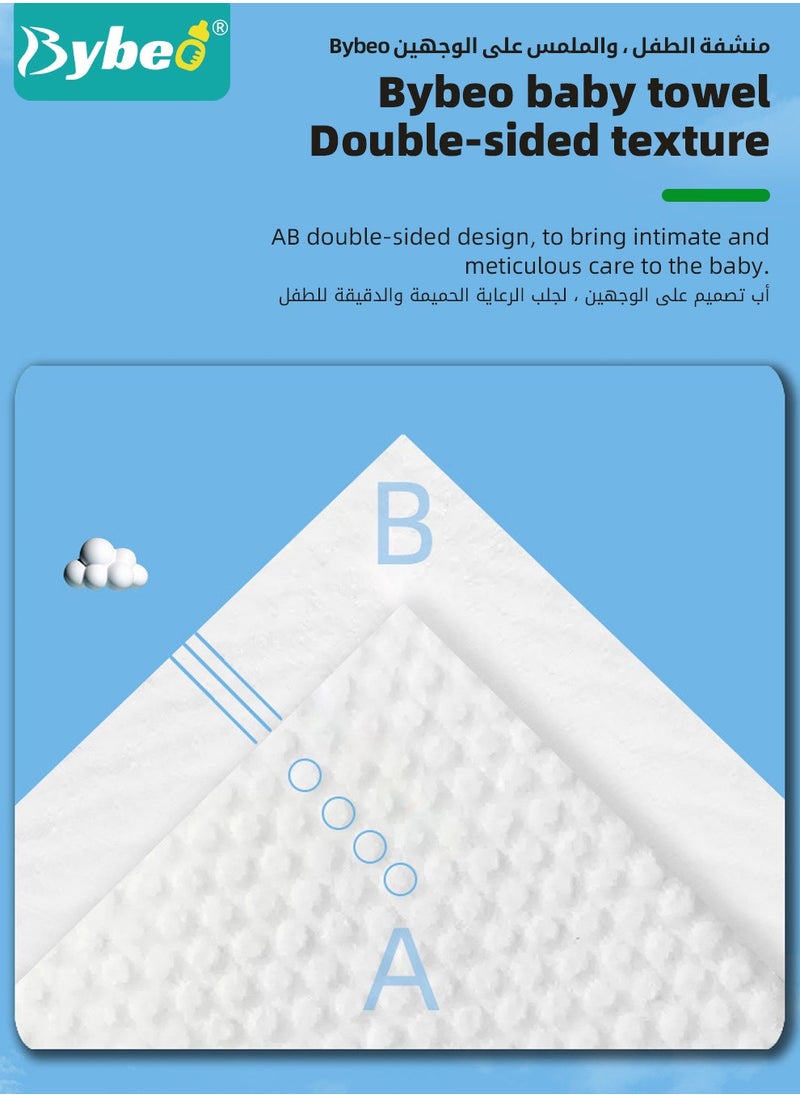 Bybeo 6 Packs Baby Cotton Tissue, Soft Baby Dry Wipe, Wet and Dry Use, Infant Cotton Towel, Made of Pure Cotton, 300 Count Unscented Disposable Facial Cotton Tissues for Baby Sensitive Skin  - Image 5