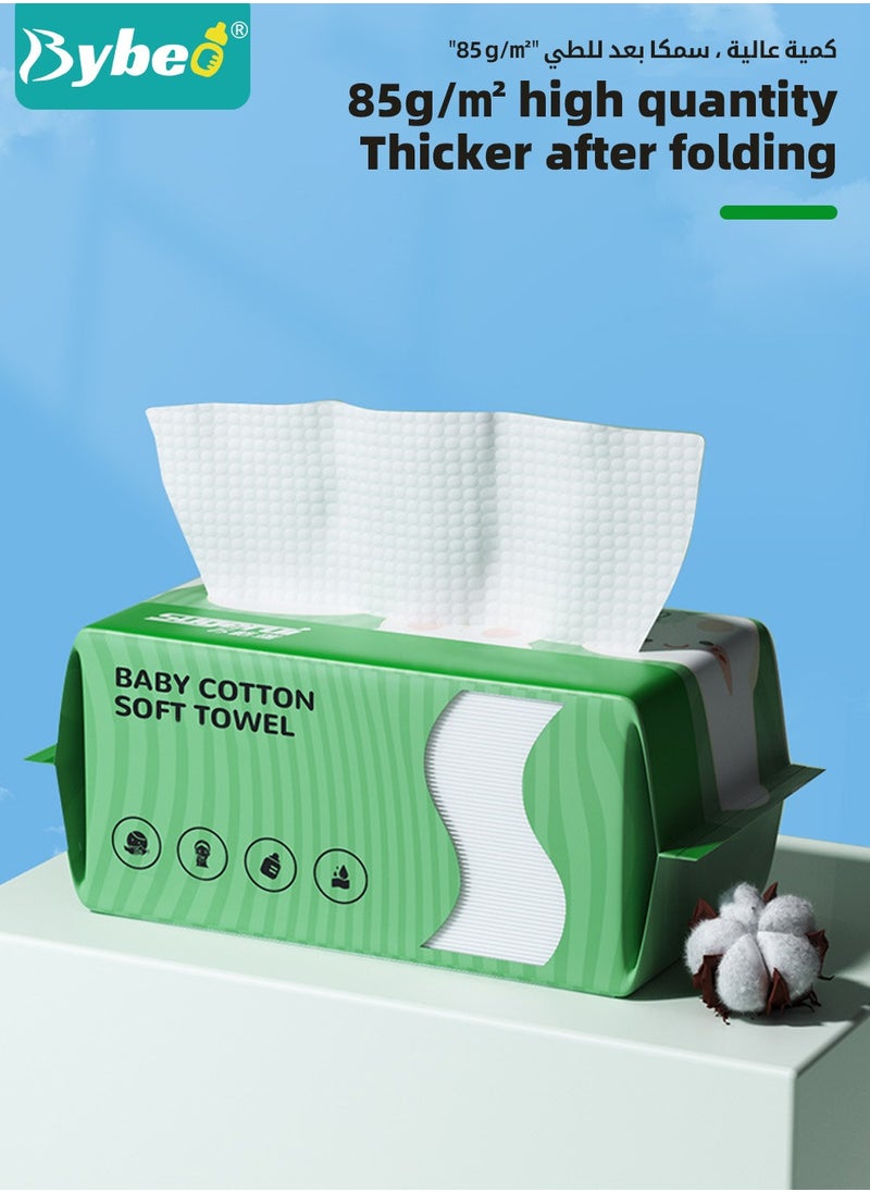 6 Packs Baby Cotton Tissue, Soft Baby Dry Wipe, Wet and Dry Use, Infant Cotton Towel, Made of Pure Cotton, 300 Count Unscented Disposable Facial Cotton Tissues for Baby Sensitive Skin - pzsku/Z72C708B36DE5654B10F2Z/45/_/1721891069/03336ed2-29ff-45fe-af8e-fc9db92f1ea5