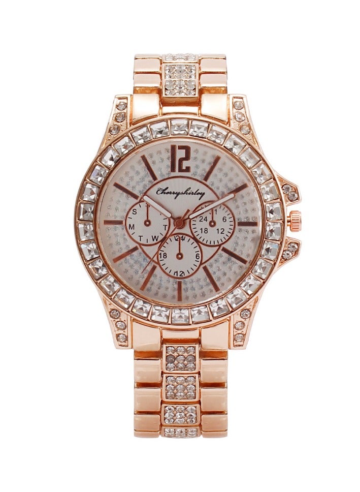 Mark Fairwhale Fashion Full Diamond Three Eye Diamond Inlaid Men's Watch