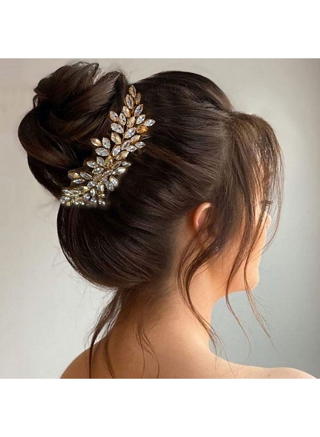 JAKAWIN Bride Crystal Wedding Hair Vine Gold Rhinestone Hair Piece Bridal Headpiece Hair Accessories For Women And Girls Hv162  - Image 1