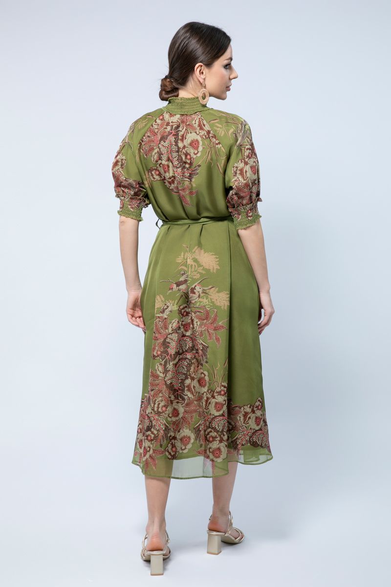 RINA Midi Dress with Puff Sleeves - A Perfect Blend of Softness and Style - Image 4