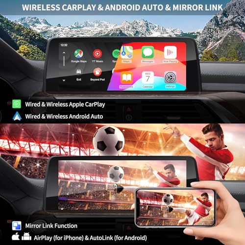 Geloo Wireless CarPlay Android Auto Retrofit Kit Decoder Box for BMW NBT System 1/2/ 3/4/ 5/6 7 Series X3/ X4 /X5/ X6 2012-2016, Support Android Auto, Mirror Link,Backup Camera, GPS, Siri, YouTube - Image 5