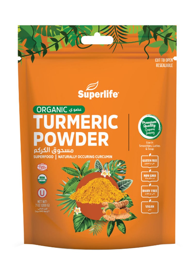 SuperLife  Organic Turmeric Powder Superfood Naturally Occurring Curcumin- 200 Gm - Image 2