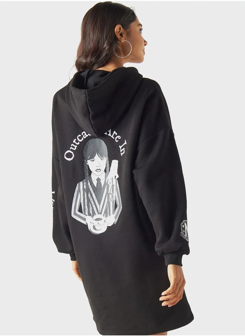 SP Characters Wednesday Ebroidered Hoodie