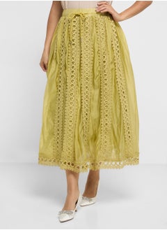 Khizana Top & Skirt Set With Lace Trim  - Image 4