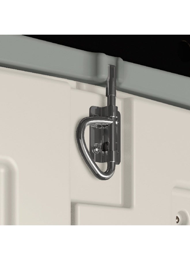 suncast Compact Everett Storage Shed Dove Grey and Black 201 Cubic Feet BMS6512 - Image 5