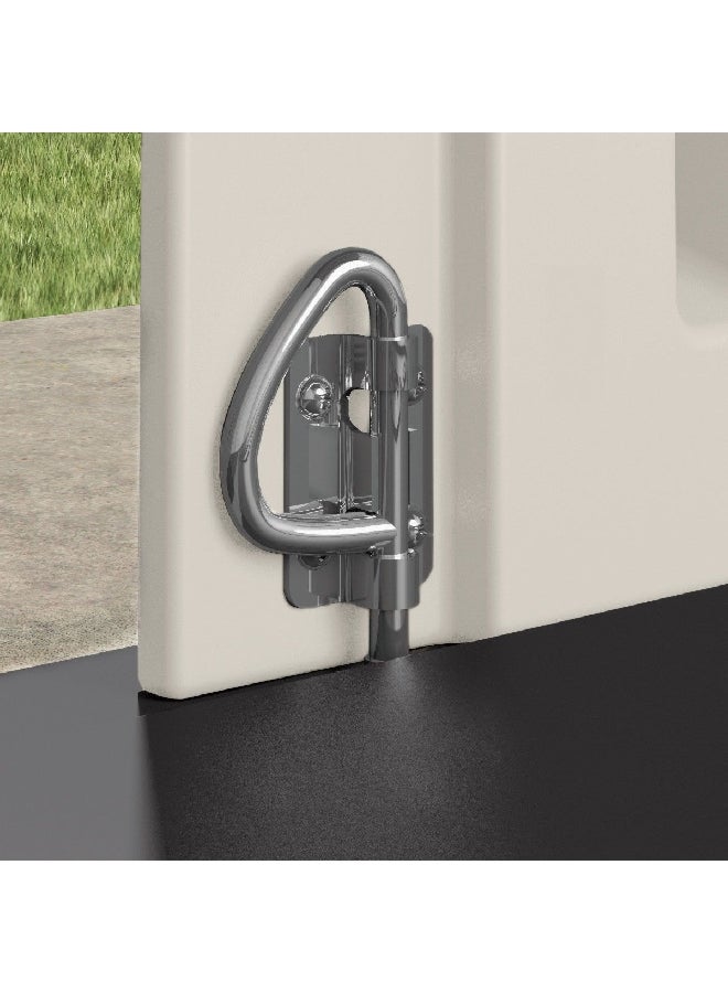 suncast Compact Everett Storage Shed Dove Grey and Black 201 Cubic Feet BMS6512 - Image 4