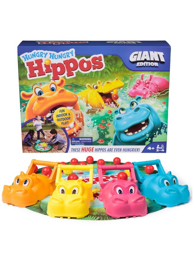 Spin Master Games, Hungry Hungry Hippos Giant Edition, Family Game for Indoor & Outdoor Fun with Oversized Board, Preschool Activity, Family & Kids, 2-4 Players, Ages 4 & Up - Image 1