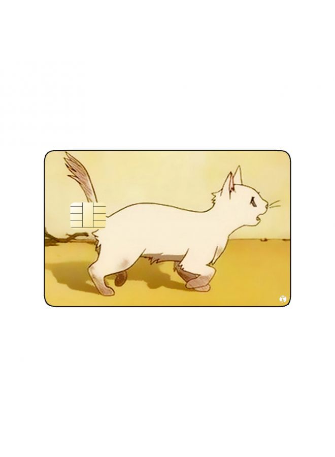 RKN PRINTED BANK CARD STICKER Cute Cat Drawing - Image 1