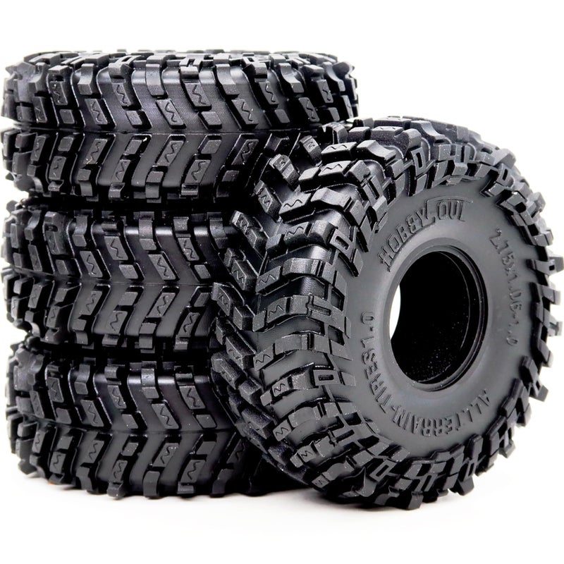 HOBBYSOUL 10 Tires 70mm Tall All Terrain Super Soft Sticky mud Tyre for RC Crawler 124 SCX24 118 TRX4M Upgrades - Image 3