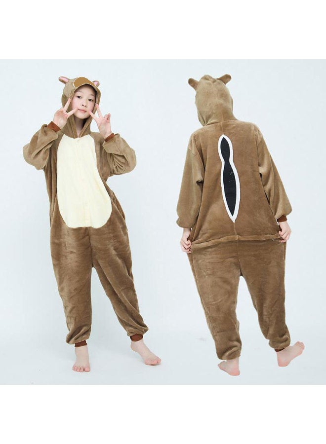 Children's Cartoon One-part Animal Pajamas Stilzai Robe ly Horse Unicorn Thick Flannel Costume