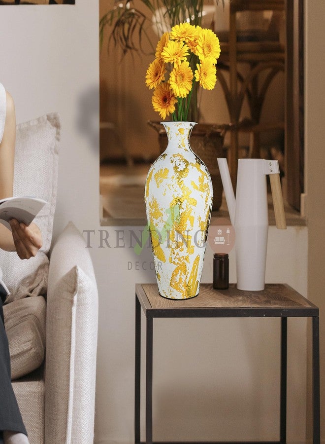 TRENDING DECOR ديكور عصري: مزهرية زهور معدنية عتيقة لتزيين المنزل، المكتب، غرفة المعيشة، غرفة النوم، سطح الطاولة - Image 1