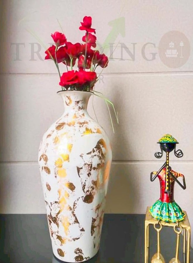TRENDING DECOR ديكور عصري: مزهرية زهور معدنية عتيقة لتزيين المنزل، المكتب، غرفة المعيشة، غرفة النوم، سطح الطاولة - Image 3