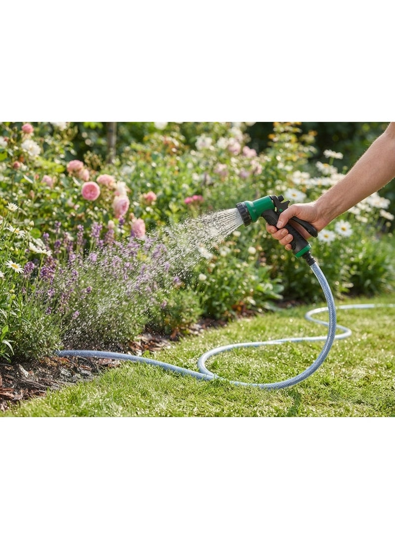 3-PCS Garden Watering Set: 50 Yard(150Ft) 1/2" Reinforced Hose Pipe, Multifunctional Spray Gun with Quick Connectors, and 1/2" Tap Valve Combo - Image 5