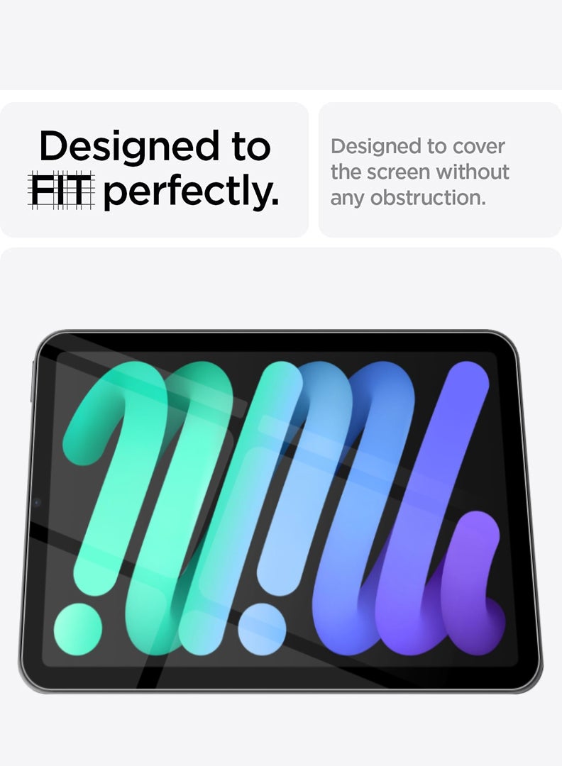 Theodor 2 Pack Screen Protector for iPad Mini 7th/ 6th Generation 8.3 Inch 2024/ 2021, 9H Hardness Tempered Glass, Bubble Free Easy Installation, Full Coverage And Anti Scratch Case Friendly  - Image 5