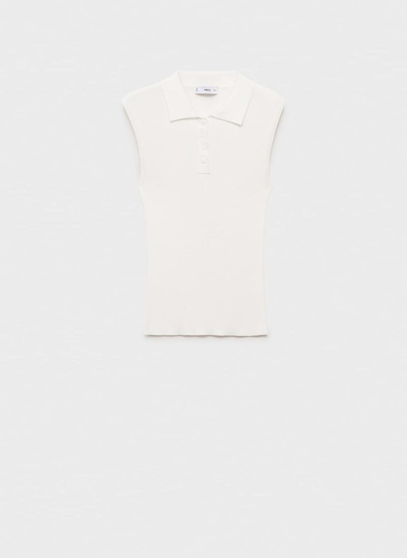 MANGO Polo-Neck Knitted Top  - Image 5