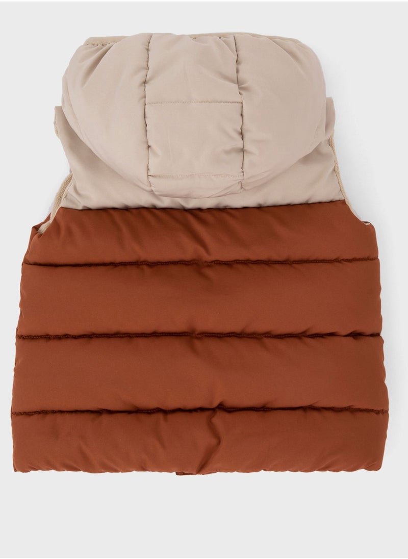 DeFacto - Kids Color Block Hooded Puffer Jacket - Image 1