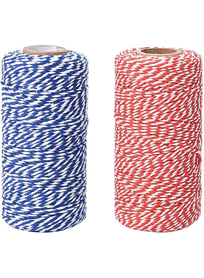 Bakers Twine 2Rolls Cotton String Twine String for Artworks DIY Crafts Gift Wrapping Gardening Decoration - Image 1