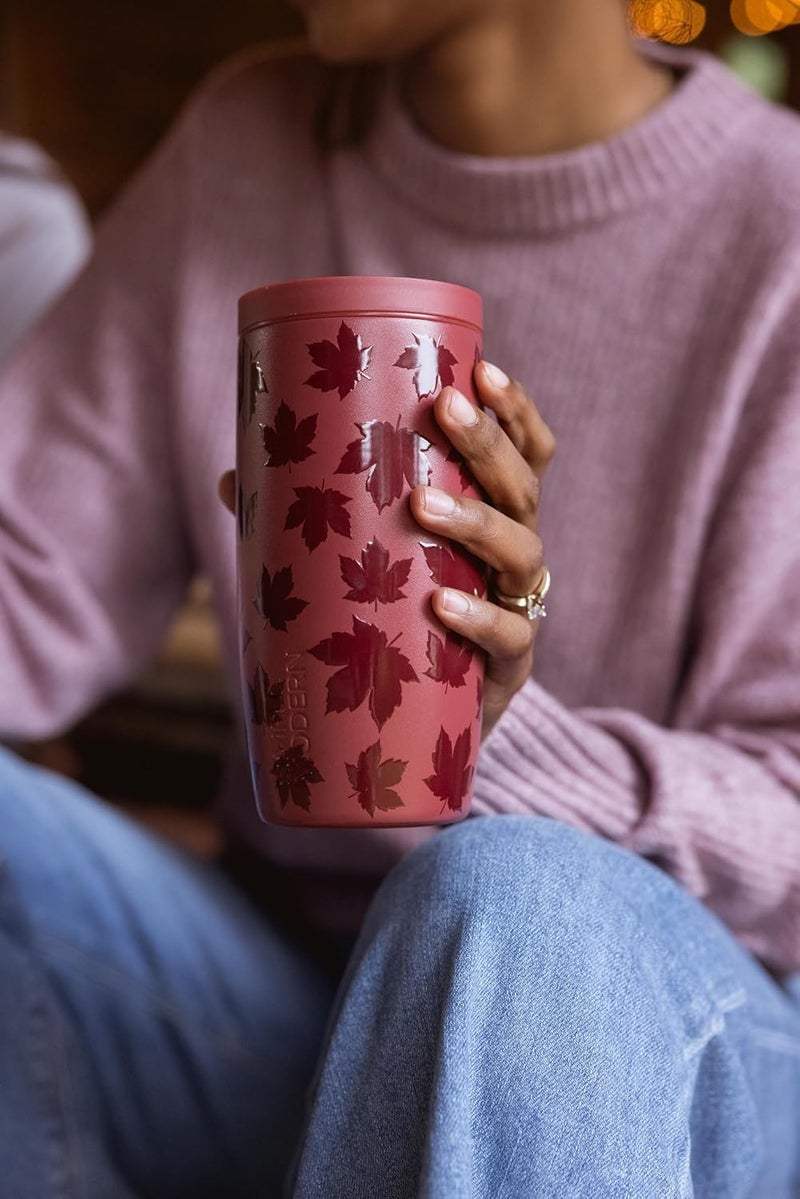 Simple Modern Single & bulk storage compatible Halloween Signature Voyager | 16oz Travel Coffee Mug Tumbler with 360° Lid | Gifts for Women Men | Ceramic-Lined Insulated Stainless Steel Cold Brew Iced Coffee Cup | Autumn Maple Compact design - Image 1