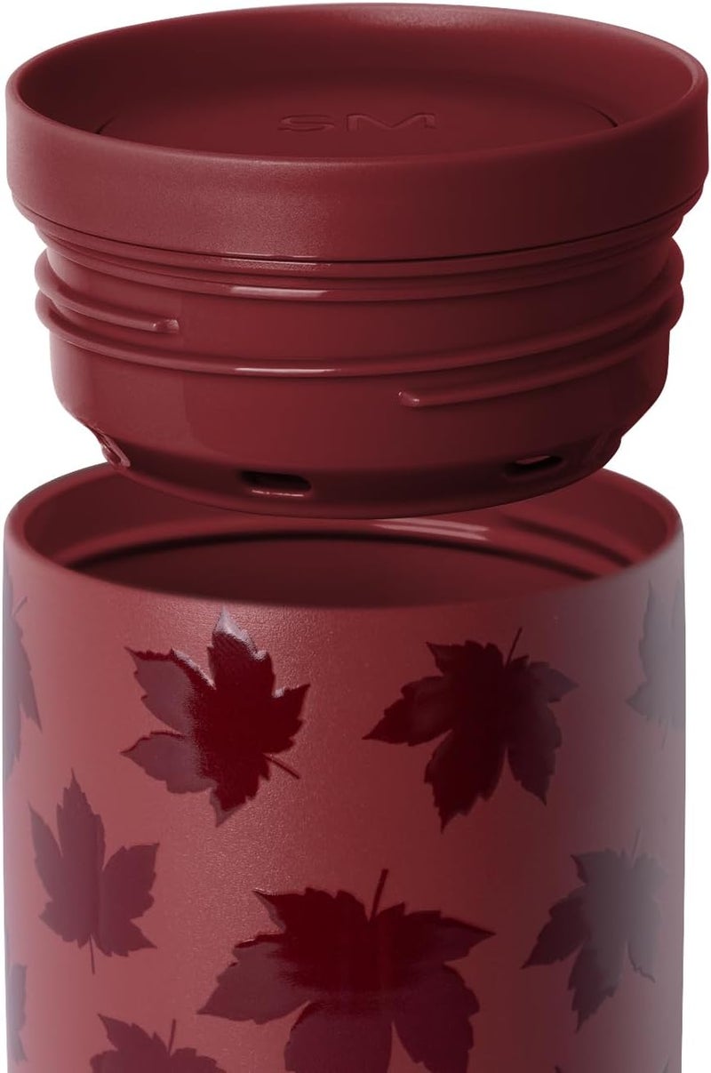 Simple Modern Single & bulk storage compatible Halloween Signature Voyager | 16oz Travel Coffee Mug Tumbler with 360° Lid | Gifts for Women Men | Ceramic-Lined Insulated Stainless Steel Cold Brew Iced Coffee Cup | Autumn Maple Compact design - Image 4