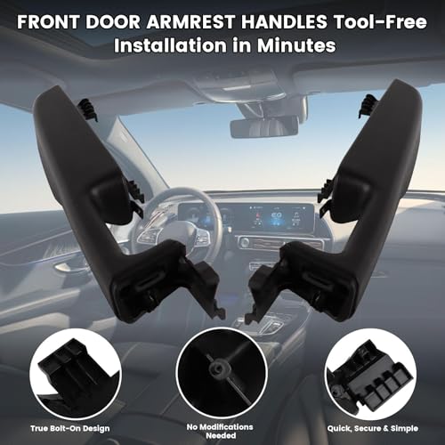 YZQPNB Front Door Armrests Compatible with 1999-2006 Chevy Silverado Tahoe Suburban, GMC Sierra Yukon Dark Gray Left and Right Passanger Side - Image 5