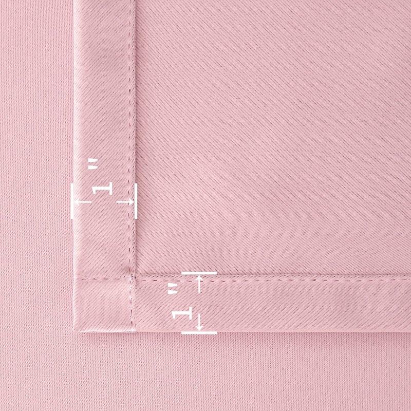 BGment الستائر الجيب وتبويب القضبان المليئة بتبويب الظهر لغرفة النوم - الغرفة المعزولة الحرارية الستائر المظلمة لغرفة المعيشة 2 ألواح ستارة نافذة (42 × 63 بوصة وردي) - Image 4