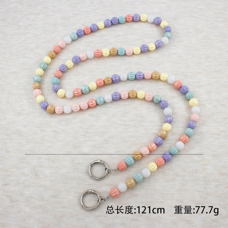 Ins Style Crystal Grape Beaded Mobile Phone Chain Crossbody Mobile Phone Lanyard Pendant Mobile Phone Hanging Chain Hanging Neck Bag Chain - Image 1