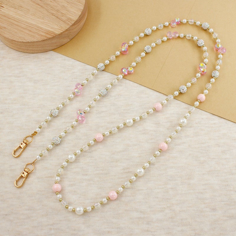 Ins Style Crystal Grape Beaded Mobile Phone Chain Crossbody Mobile Phone Lanyard Pendant Mobile Phone Hanging Chain Hanging Neck Bag Chain - Image 3