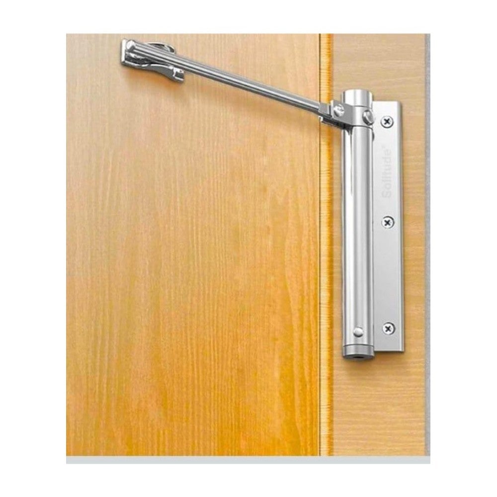 Door Closure Spring Outdoor Solitude automatic Door Closer with Adjustable Spring, Heavy Duty Soft ...