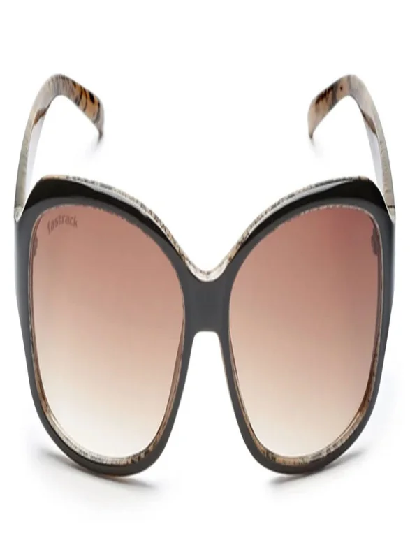 fastrack Black Bugeye Women Sunglasses (P308BR3F|58)