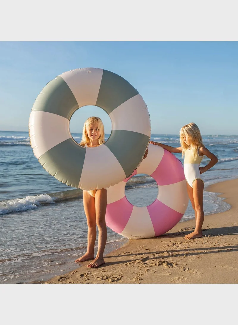 SUNNY LIFE Tube Pool Ring The Vacay Soft Olive Stripe